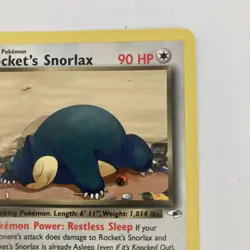 Rocket's Snorlax Rare Gym Heroes Unlimited WOTC Pokemon TCG - Image 3