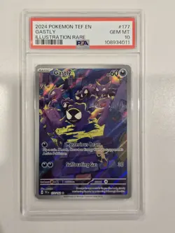 PSA 10 Gastly 177/162 Temporal Forces Illustration Rare Pokemon Card - Image 1