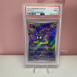 Gastly 177/162 Illustration Rare Tef En-temporal Forces Pokemon PSA 9 MINT - Image 1