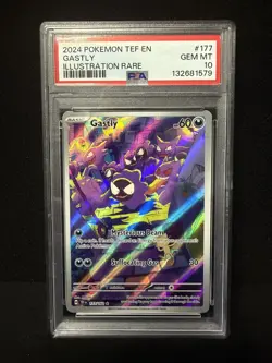 Psa 10 Gastly 177/162 Temporal Forces Illustration Rare Pokemon - Image 1