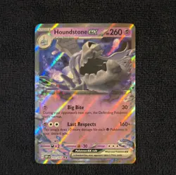 Pokemon TCG Houndstone ex Sv03: Obsidian Flames 102/197 Holo Double Rare - Image 1