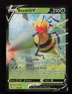 Beedrill V 001/189 Holo Rare V Astral Radiance Pokemon Near Mint - Image 1