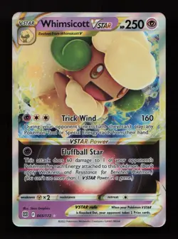 Whimsicott VSTAR 065/172 Holo Rare VSTAR Brilliant Stars Pokemon Near Mint - Image 1