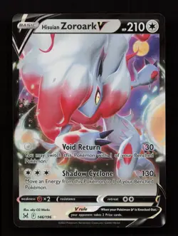 Hisuian Zoroark V 146/196 Holo Rare V Lost Origin Pokemon Near Mint - Image 1