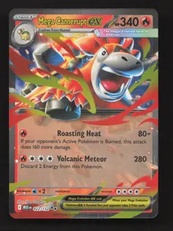Mega Camerupt ex 022/132 Double Rare Mega Evolution Pokemon Near Mint - Image 1