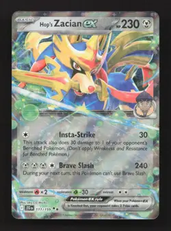 Hop's Zacian ex 111/159 Double Rare Journey Together Pokemon Near Mint - Image 1