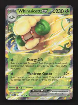 Whimsicott ex 005/086 Double Rare White Flare Pokemon Near Mint - Image 1