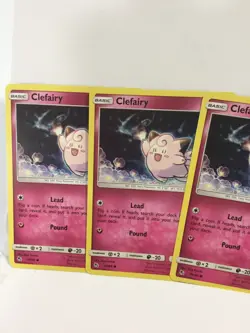 2019 POKEMON LOT OF 4X CLEFAIRY 38/68 COMMON NM/M PACK FRESH TCG CARD - Image 4