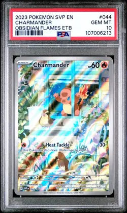 2023 POKEMON SVP EN-SV BLACK STAR PROMO #044 CHARMANDER PSA 10 - Image 1