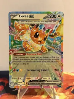 Pokemon TCG Eevee ex 075/131 Scarlet & Violet : Prismatic Evolutions Holo - Image 1