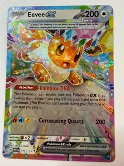 Eevee ex 075/131 Double Rare Holo NM Pokemon Sv: Prismatic Evolutions - Image 1