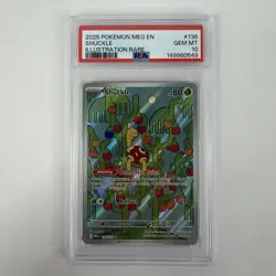 PSA 10 Shuckle 136/132 Mega Evolution Illustration Rare Pokemon - Image 1