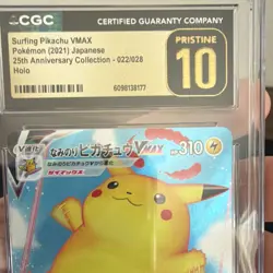 Pokemon CGC Pristine 10 Surfing Pikachu VMAX 2021 022/028 Holo - Image 4