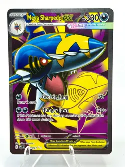 Mega Sharpedo ex 113/094 Ultra Rare Mega Evolution ME01 English Pokemon Holo - Image 1