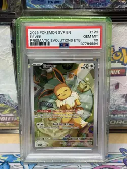 2025 POKEMON SVP EN-SV BLACK STAR PROMO #173 EEVEE PSA 10 - Image 1