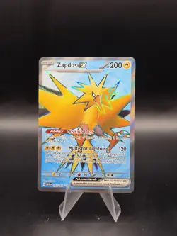 Pokemon Zapdos ex Ultra Rare Full Art Holo Scarlet & Violet 151 192/165 2024 - Image 3