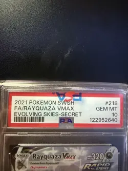 Pokemon Rayquaza VMAX Alternate Art Secret Rare 218/203 Evolving Skies PSA 10 - Image 3