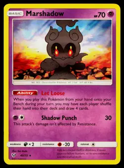 Marshadow Holo #45/73 Rare Pokemon Shining Legends NM - Image 1