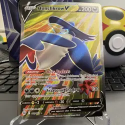 Pokemon Honchkrow V Full Art Ultra Rare Holo 161/172 Brilliant Stars - Image 1
