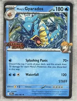 2025 POKEMON DRI EN- #049 MISTY'S GYARADOS PRERELEASE...STAMPED! 💎 - Image 1