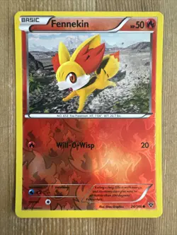 Pokemon TCG Fennekin XY 24/146 Reverse Holo Common MP - Image 1