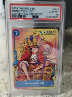 Monkey.D.Luffy (Convention Promo 2024) P-043 One Piece Promotion Psa 10 - Image 1
