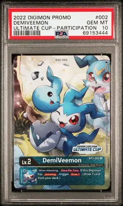 DemiVeemon BT3-002 - Ultimate Cup Alt Art Promo - PSA 10 - Digimon Card Game - Image 1