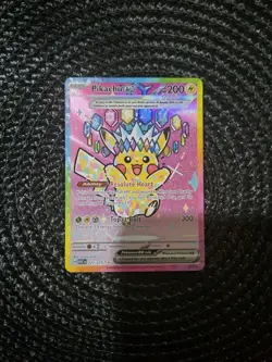 Pokemon Pikachu ex Full Art Holo EX Card 277/217 ASCR Set Basic English - Image 1