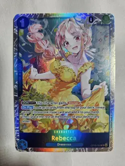 Rebecca OP15-053 SR Adventure on KAMI’s Island ENGLISH ONE PIECE Card NM - Image 1