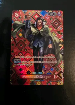 Bandai One Piece CCG Monkey D. Dragon Foil SP Card 9000 Power OP07-015 Rush - Image 1