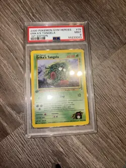 Pokemon Cards: Gym Heroes 1st Edition Common : Erika's Tangela 79/132 PSA 9 - Image 1