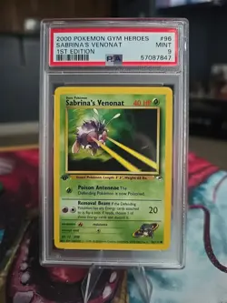Pokemon TCG Sabrina's Venonat Gym Heroes 1st Edition Common Card 96/132 - Image 1