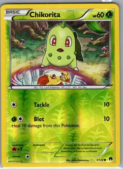 Chikorita 1/122 Reverse Holo XY - BREAKpoint - Pokemon Card - NM - Image 1