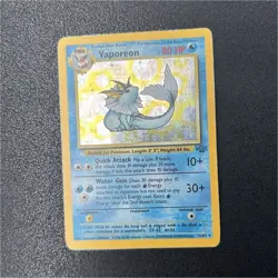 Pokemon Vaporeon 12/64 Jungle Holo Rare 80 HP 1999 Wizards of the Coast Card - Image 1