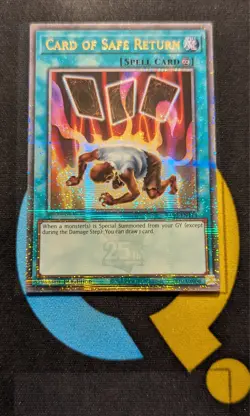 RA03-EN114 Card of Safe Return Quarter Century Secret Rare 1st Edition YuGiOh - Image 1