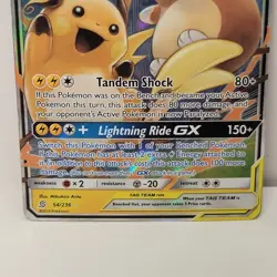 Raichu And Alolan Raichu GX 54/236 Unified Minds Holo Pokemon Card - Image 3