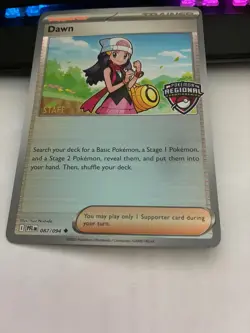 Pokemon TCG Reverse Holo Dawn Regional Championship Staff Card - Image 1