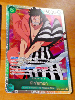 ONE PIECE ENGLISH CARD GAME HOLO CARTE Kin'emon OP01-040 SR EN JCC NM - Image 1