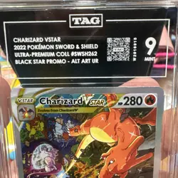 TAG 9 Charizard VSTAR 2022 Pokemon Sword & Shield #SWSH262 Black Star Promo - Image 4