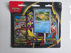 2025 Pokemon TCG Mega Evolution Psyduck Promo (3) Three Booster Pack Blister 🔥 - Image 1