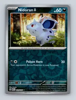 Nidoran 029 2023 Pokemon Scarlet & Violet MEW 151 Reverse Holo Card NM+ - Image 1