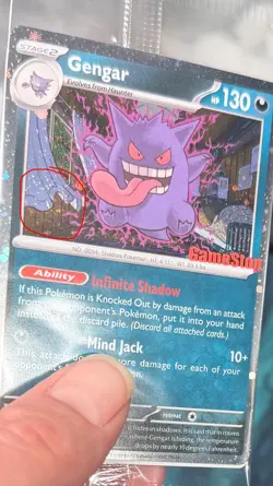 *SWIRL Gengar 050/088 GameStop Promo Pokemon card *SHIPS IN BOX - Image 1