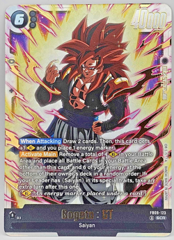 Gogeta : GT FB09-123 Secret Rare Dual Evolution Dragon Ball Card English Fusion - Image 1