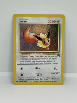 Eevee 11, Wizards of the coast, black Star promo, Pokemon Card, WOTC, NM. Swirl - Image 2