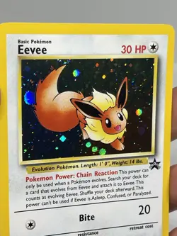 Eevee 11, Wizards of the coast, black Star promo, Pokemon Card, WOTC, NM. Swirl - Image 3