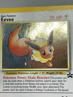 Eevee 11, Wizards of the coast, black Star promo, Pokemon Card, WOTC, NM. Swirl - Image 5