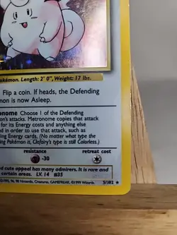 Clefairy NO. 035 | Holographic Pokemon Trading Card - Image 4