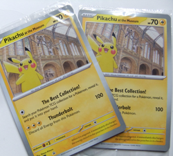 2x Pokemon TCG Promo Oversized Card - Pikachu At The Museum (sealed) UK - Image 1