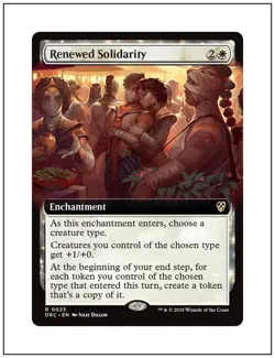 1x Renewed Solidarity, Extended Art, Magic the Gathering, MTG NM - Image 1