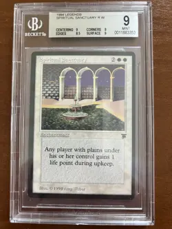 Spiritual Sanctuary * LEGENDS * BGS 9 Mint (9/8.5/9/9) * Magic the Gathering MTG - Image 1